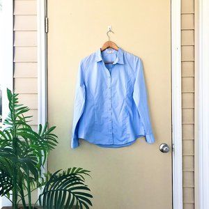 -JENNIFER & GRACE Sky Blue Button Down Top